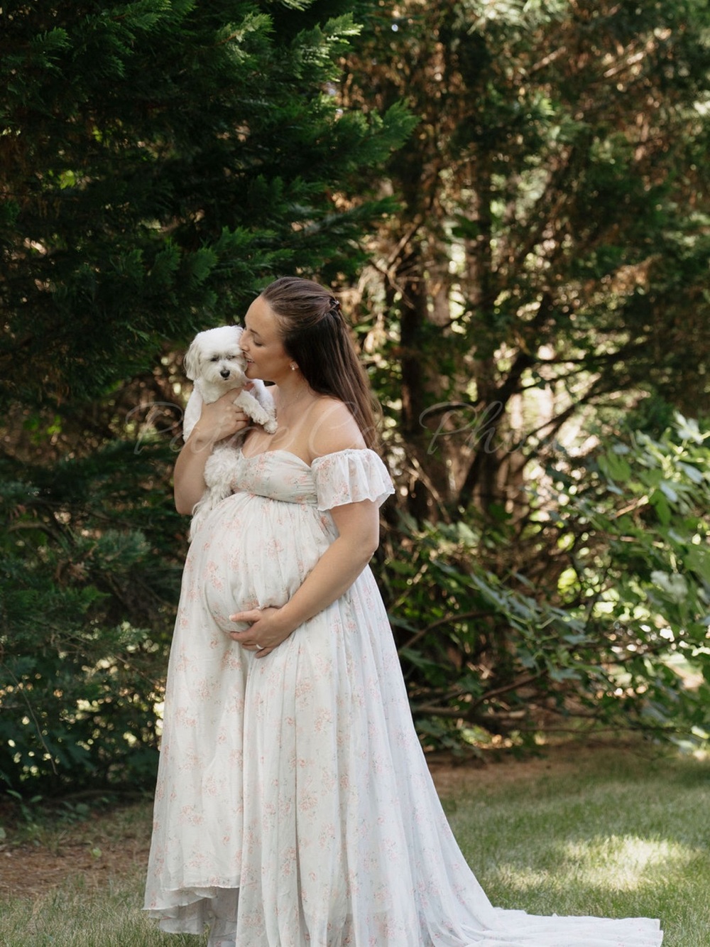 Charleston Dress - BUMP FRIENDLY - Floral Sweetheart Maxi in sage, blues & pinks - Picture 12 of 14